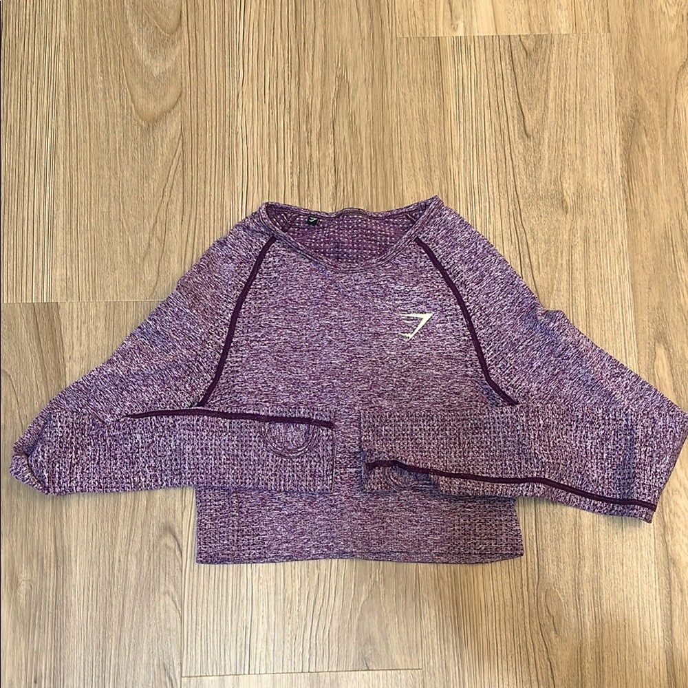 Gymshark Vital Seamless Long Sleeve Crop Top - Purple